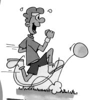 A coloring page of games and activities